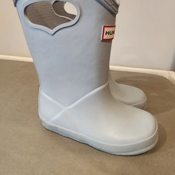 Hunter rain boots toddler girls size 7B/8G Light Grey - Picture 5 of 8